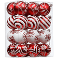 thumbnail image 1 of Valery Madelyn 24ct 2.36" Christmas Ball Ornaments, Red White Shatterproof Ornaments for Christmas Party Decor, 1 of 15