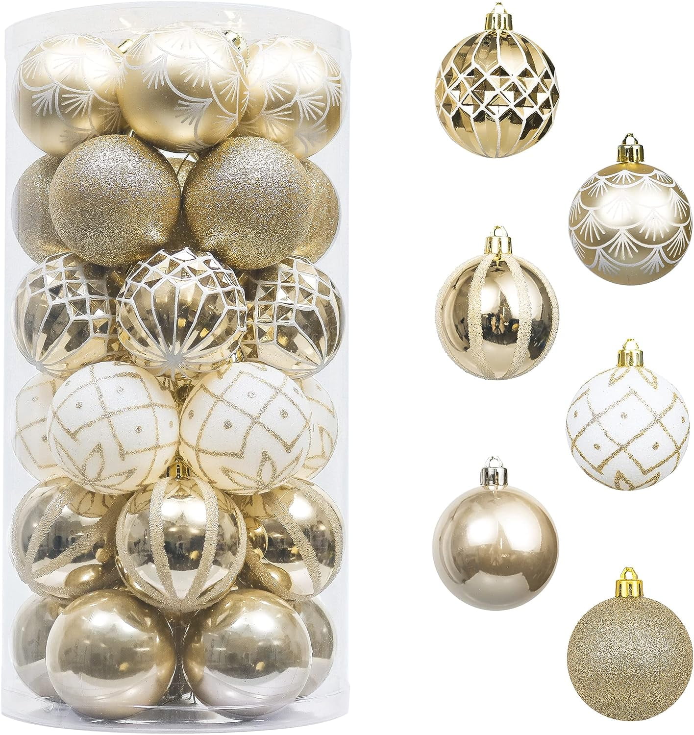 Valery Madelyn 30ct 2.36 inches Christmas Ornaments, Shatterproof
