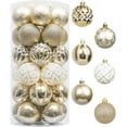 Valery Madelyn 30ct 2.36 inches Christmas Ornaments, Shatterproof Christmas Ball Ornaments Set