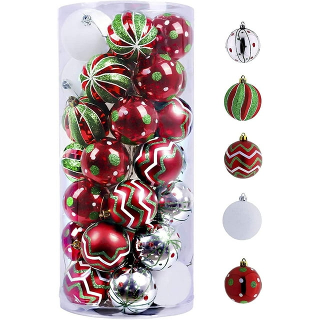 Valery Madelyn 35ct 2.76 inches Traditional Red Green White Christmas