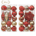 thumbnail image 1 of Valery Madelyn 40ct Christmas Ornaments Set, Red Gold Christmas Tree Ornaments for Party Decor, 1 of 16