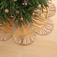 thumbnail image 1 of Valery Madelyn 48" Christmas Tree Skirt, Luxury Sparking Gold Christmas Tree Skirt for Holiday Party Christmas Tree Decor, 1 of 7