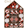 thumbnail image 1 of Valery Madelyn 70ct Christmas Ornaments Set, Red White Shatterproof Hanging Tree Ornaments for Party Decor, 1 of 11
