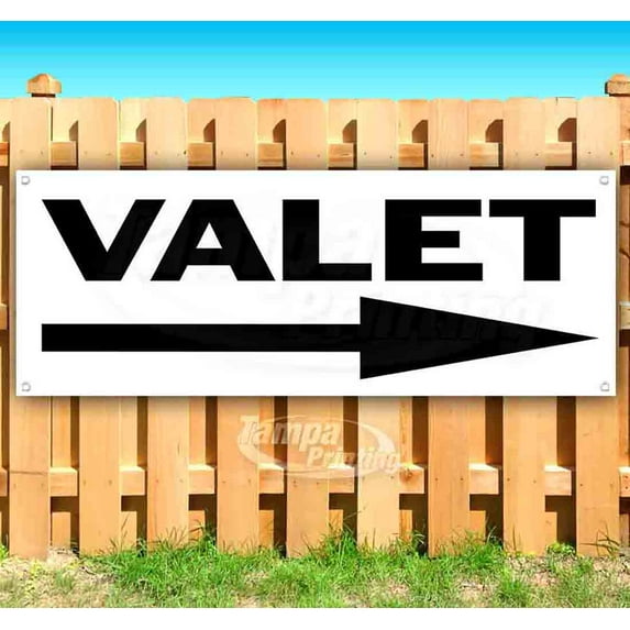 Valet 13 oz Vinyl Banner With Metal Grommets