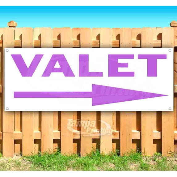 Valet 13 oz Vinyl Banner With Metal Grommets