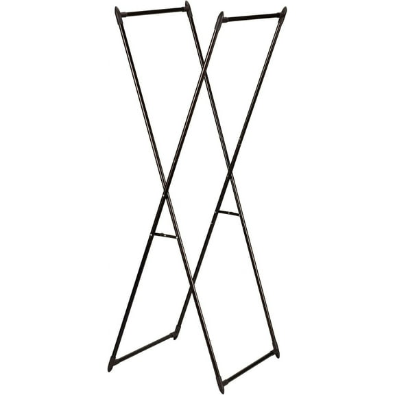 Valet Folding Clothes Rack, Strong Metal X-Frame, Chic Design, Great for Guest and Dressing Rooms, Portable and Easy to Use, Folds Flat, Antique Bronze