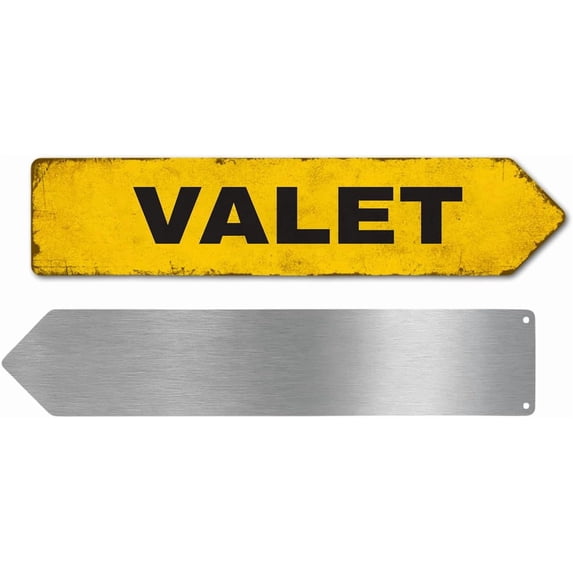 Valet Metal Sign by DC | Arrow Metal Directional Signage for Indoor ...