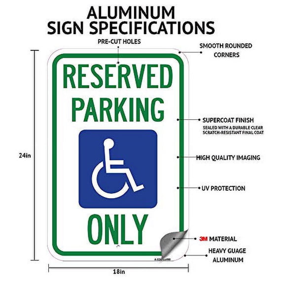 Valet Parking Only | 18" X 24" Heavy-Gauge Aluminum Rust Proof Parking Sign | Protect Your Business & Municipality | Made in The USA