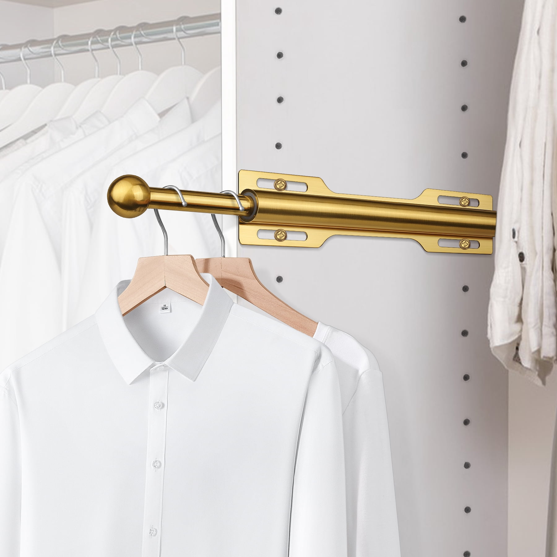 Valet Rod for Closet Pull Out Gold