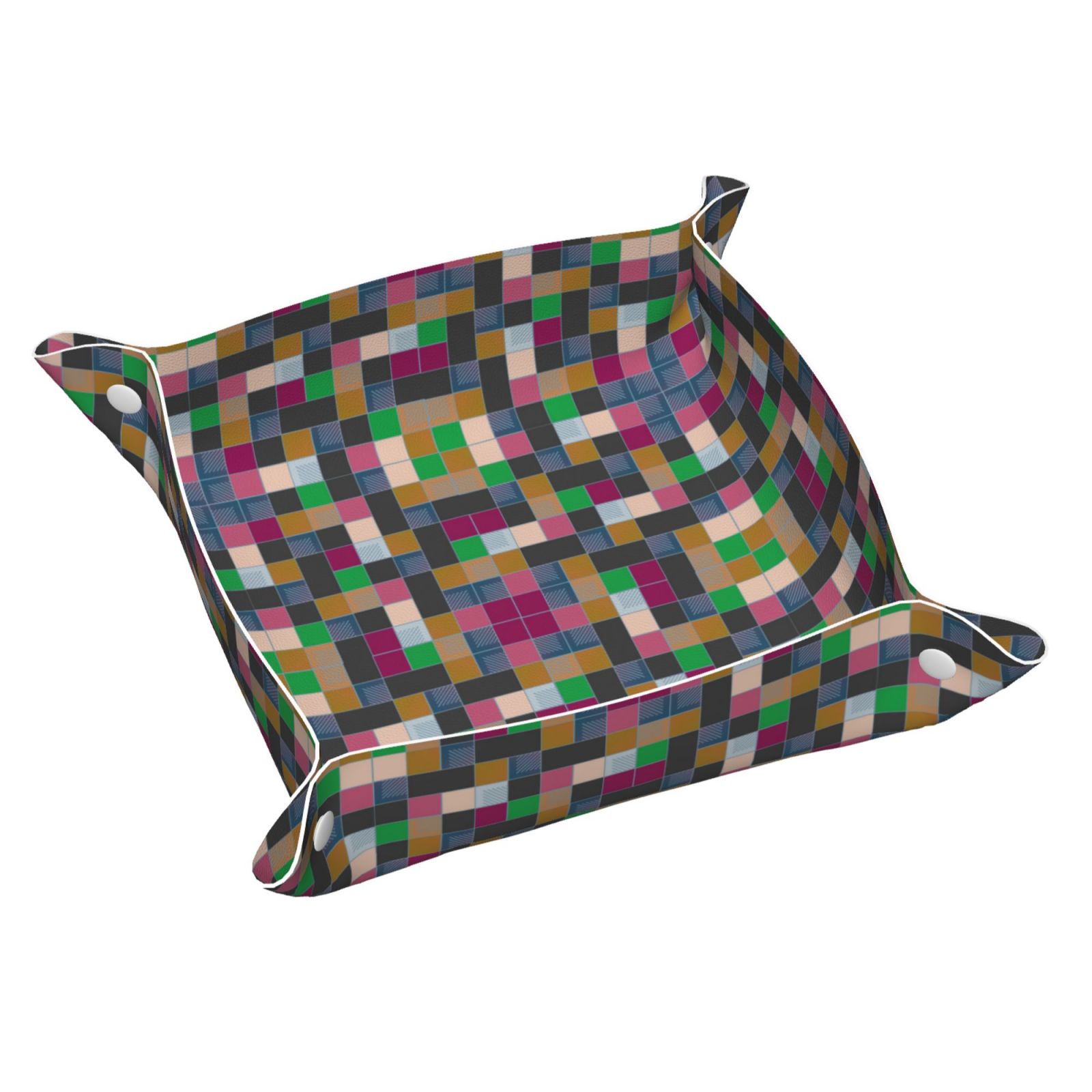 Valet Tray, Abstract color pattern Faux Leather Desk Tray Vanity Tray ...
