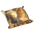 thumbnail image 1 of Valet Tray, Golden Winged White Horse Faux Leather Desk Tray Vanity Tray Night Stand Organizer Catch All Tray Key Bowl for Entryway Table, Elegant Valet Tray Storage for Men Women, 1 of 7