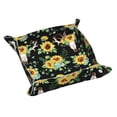 thumbnail image 1 of Valet Tray, Sunflower Skull Boho Faux Leather Desk Tray Vanity Tray Night Stand Organizer Catch All Tray Key Bowl for Entryway Table, Elegant Valet Tray Storage for Men Women, 1 of 7