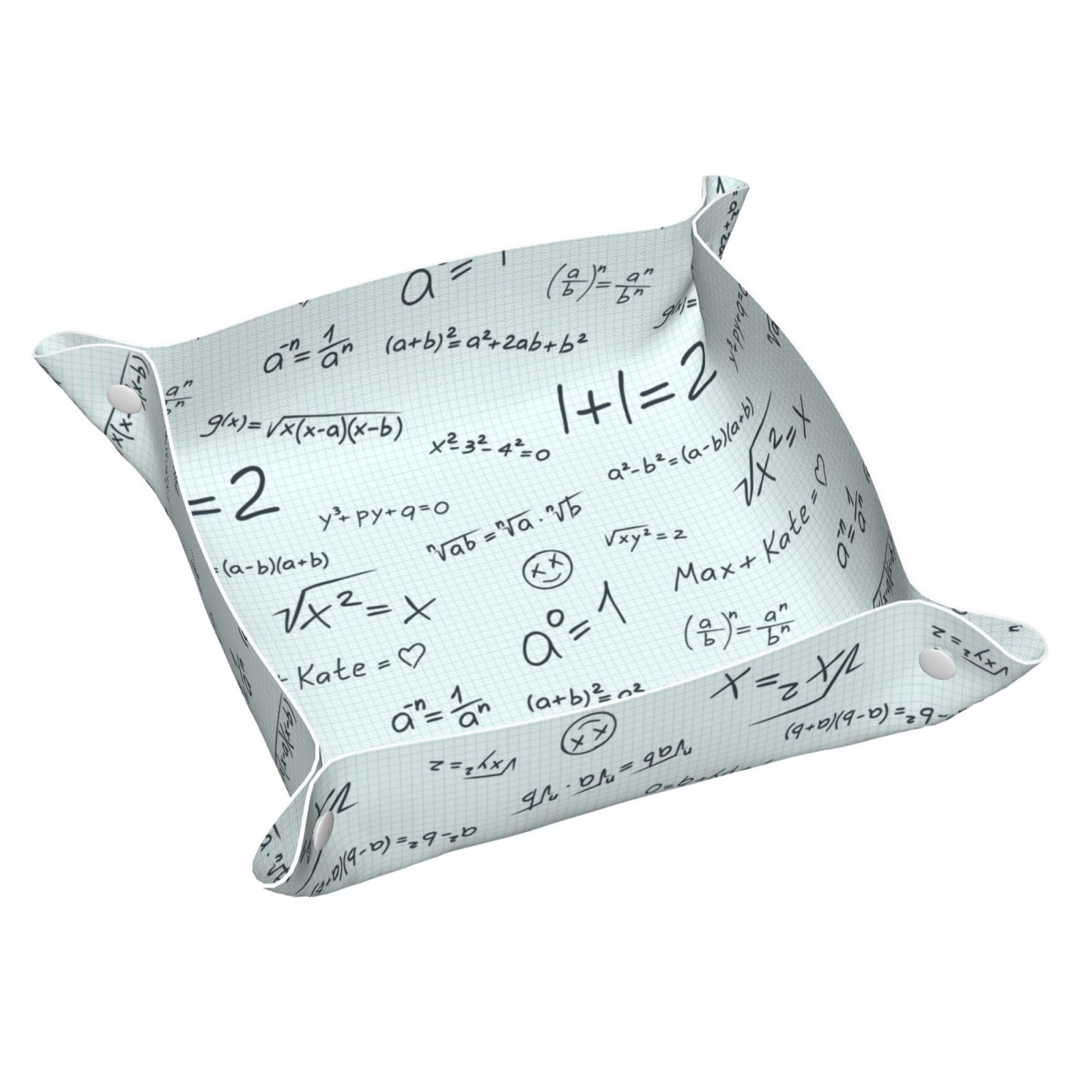 Valet Tray, equation formula math Print Faux Leather Desk Tray Vanity ...