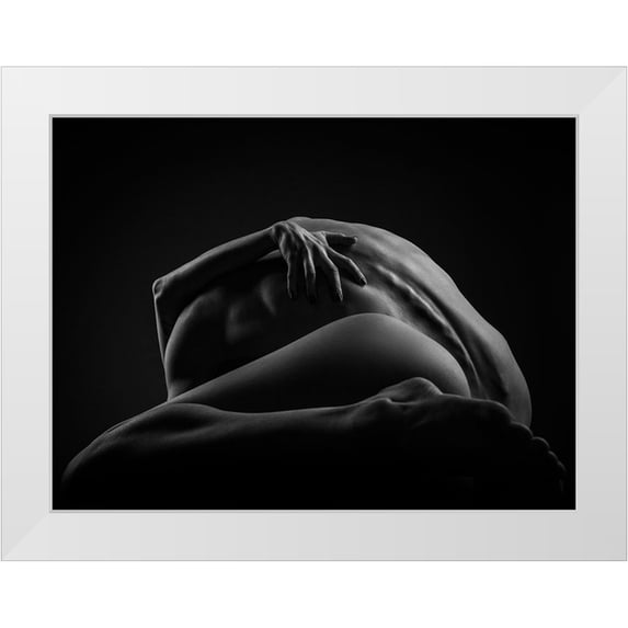 Valevicius, Aurimas 14x12 White Modern Wood Framed Museum Art Print Titled - Bending Together