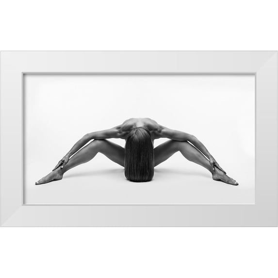 Valevicius, Aurimas 18x12 White Modern Wood Framed Museum Art Print Titled - Deep Bend Down