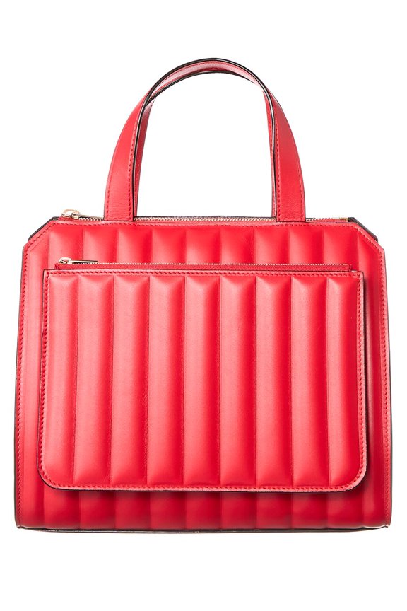 Passepartout Medium Leather Satchel, Red