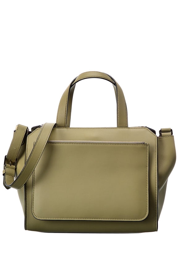 Passepartout Medium Leather Tote, Green