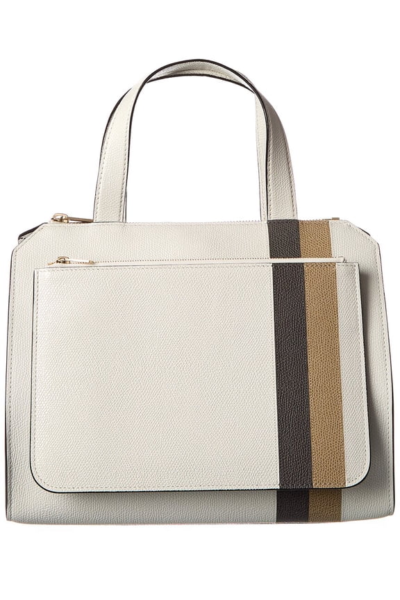 Passepartout Medium Leather Tote, Grey