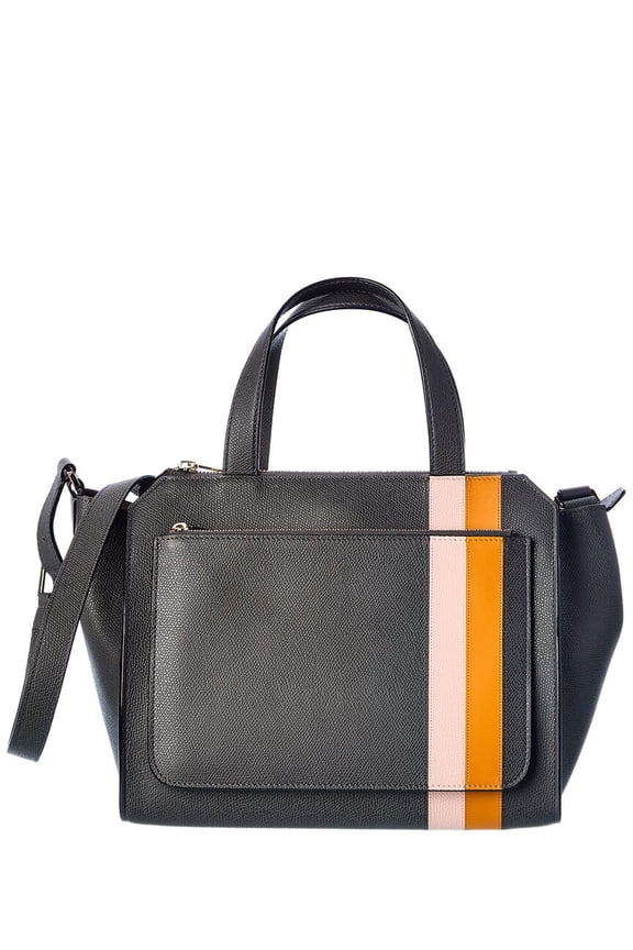 Passepartout Medium Leather Tote, Grey