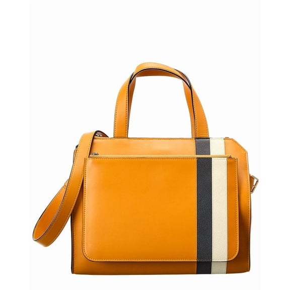 Valextra Passepartout Medium Leather Tote, Orange