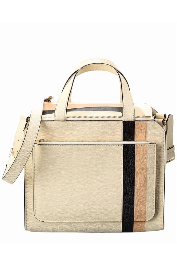Passepartout Medium Leather Tote, White