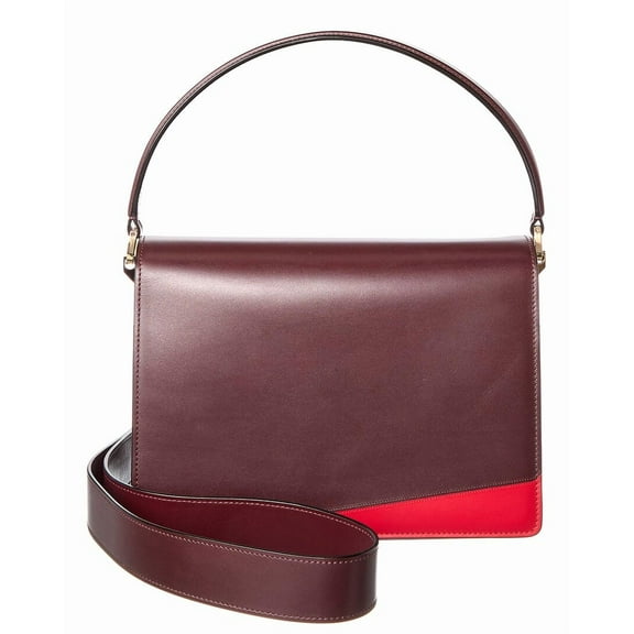 Valextra Swing Leather Shoulder Bag, Red