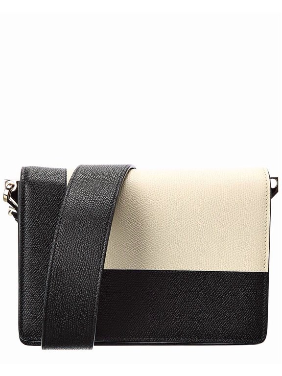 Swing Small Leather Shoulder Bag, Black
