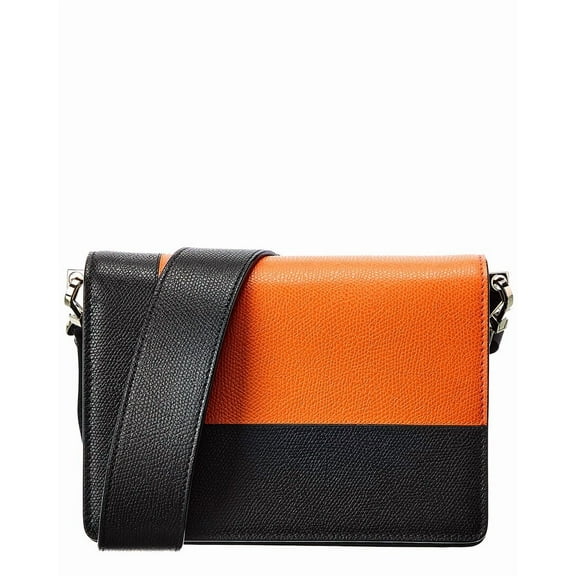 Valextra Swing Small Leather Shoulder Bag, Orange