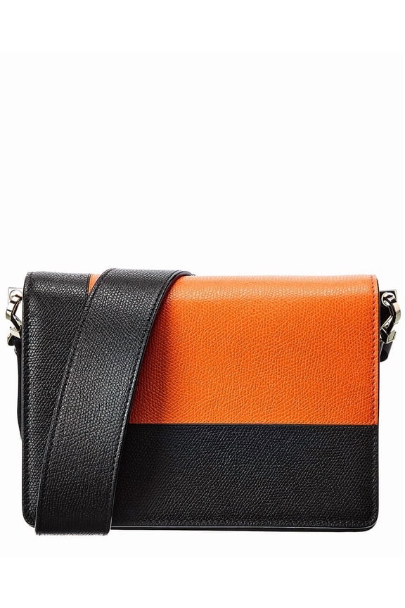 Swing Small Leather Shoulder Bag, Orange