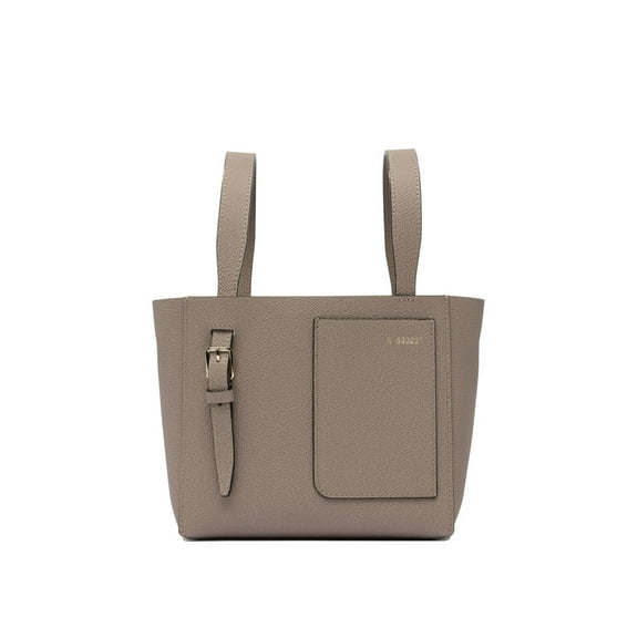 Valextra Women's "Soft Micro" Bucket Bag Grey