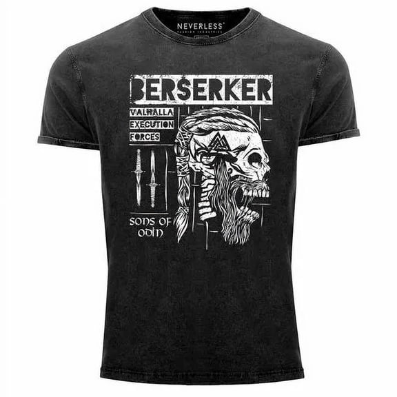 Valhalla Berserker Ragnar Lodbrok Sons Of Odin Skull T-Shirt Unisex S-5XL Hot Trending Shirt, Vintage Birthday Gift