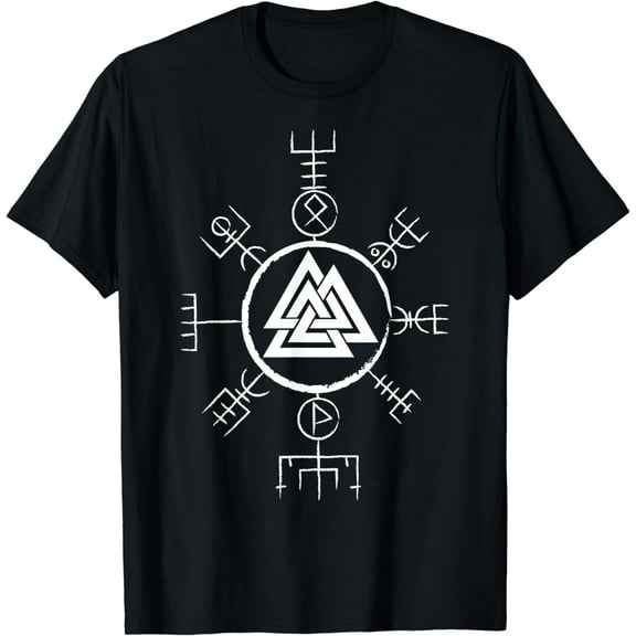 Valhalla - Valknut - Norse Retro Classic Viking Valknut T-Shirt