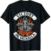 Valhalla's Warriors Motorcycle Tee: Embrace the Viking Spirit and Ride with the Gods - Ideal Gift for Biker Vikings