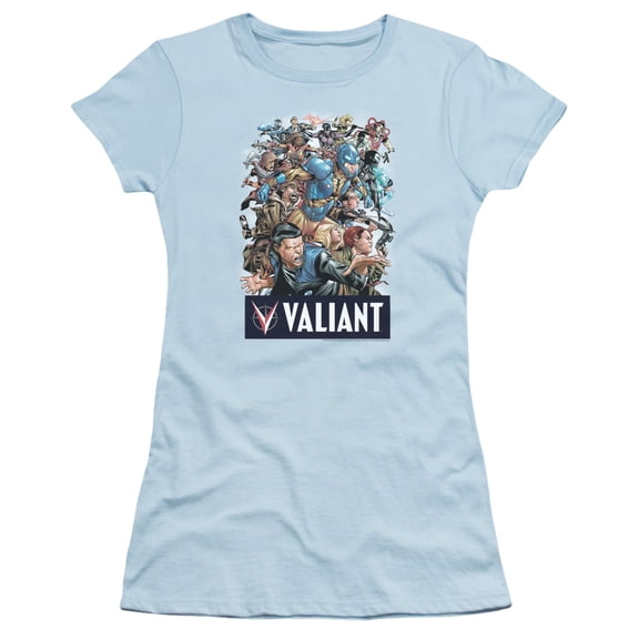 Valiant 25Th Group S/S Junior Women's T-Shirt Sheer Light Blue