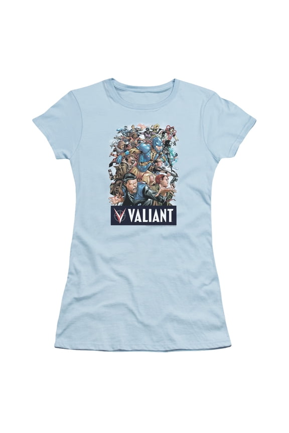 Valiant 25Th Group S/S Junior Women's T-Shirt Sheer Light Blue