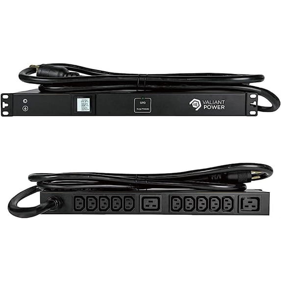 Valiant Power Rack Mount Metered Power Strip - 240V 30A Single Phase ...
