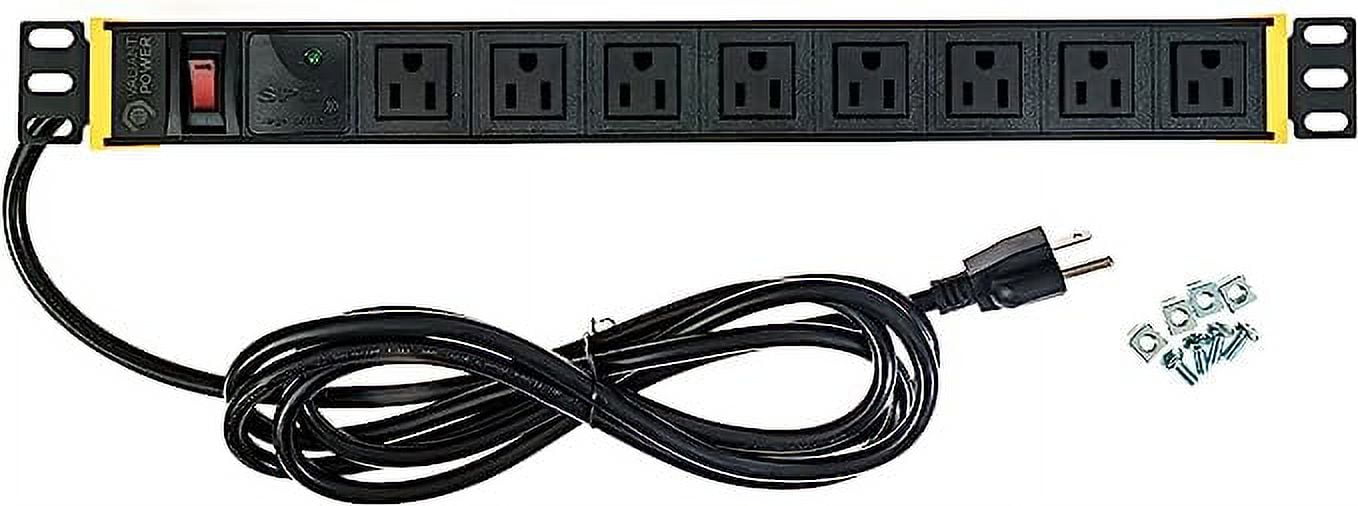 Valiant Power Rack Mount Power Strip 120V 15A Single Phase PDU with