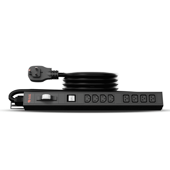 Valiant Power, Surge Protection, Metered, Rack Mount PDU, Basic 208-230-240-250v/50a, L6-50P Input, (4-C13 & 4C19) Outlets, 1U Vertical Rackmount (C13) 3 Year Warranty 12,000 Watts Crypto Mining