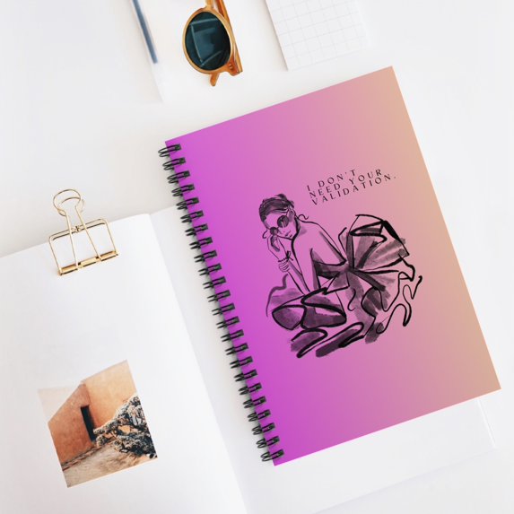 Validation Spiral Notebook - Ruled Line | Notebook College Ruled - 118