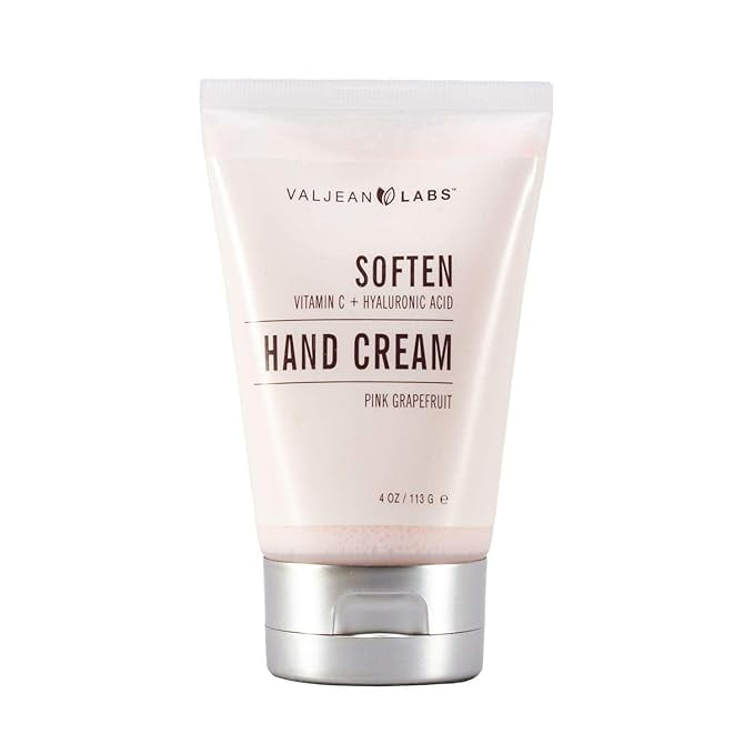 Valjean Labs Soften Hand Cream with Vitamin C and Hyaluronic Acid Helps Restore Dry Hands and