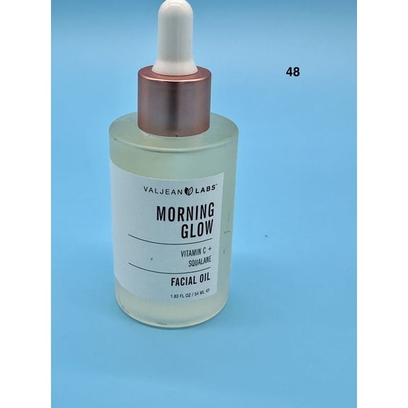 VALJEAN LABS Morning Glow Facial Oil, Vitamin C & Squalane, All Skin Types, Hydrating & Brightening, 1.83 Fl Oz