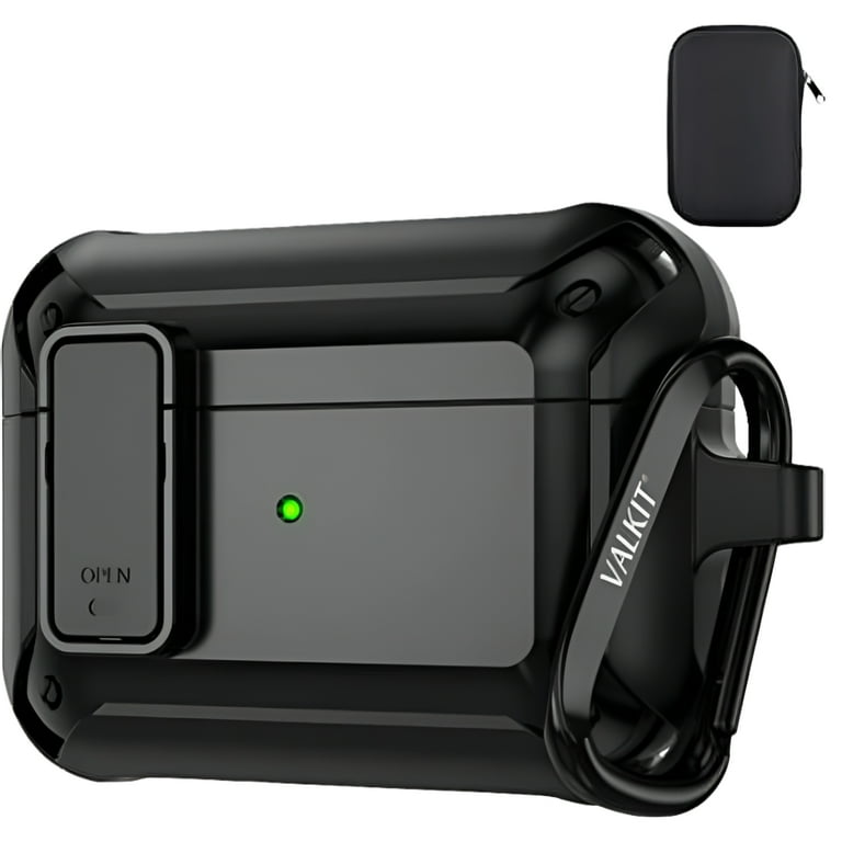 Valkit AirPods Pro Case, Black TPU Protective Cover, Military