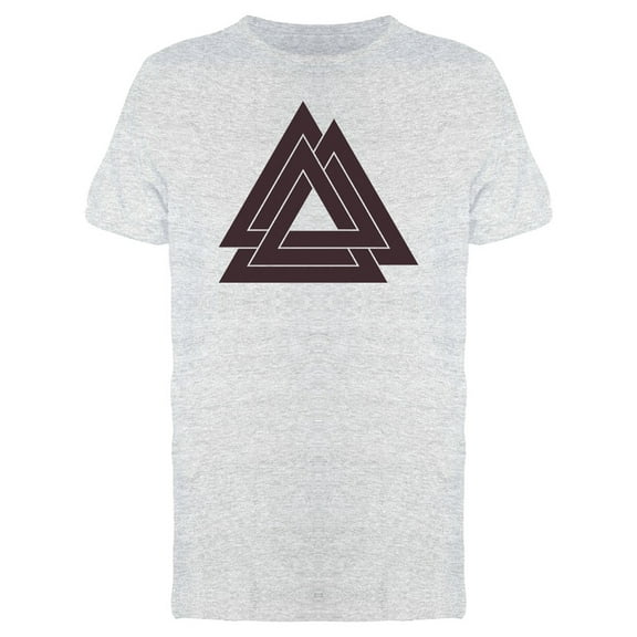 Valknut Grey Color T-Shirt Men -Image by Shutterstock, Male Large
