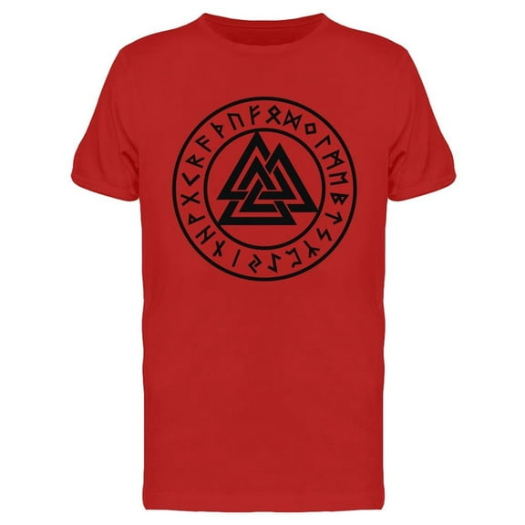Valknut Rune Circle T-Shirt Men -Image by Shutterstock, Male XX-Large