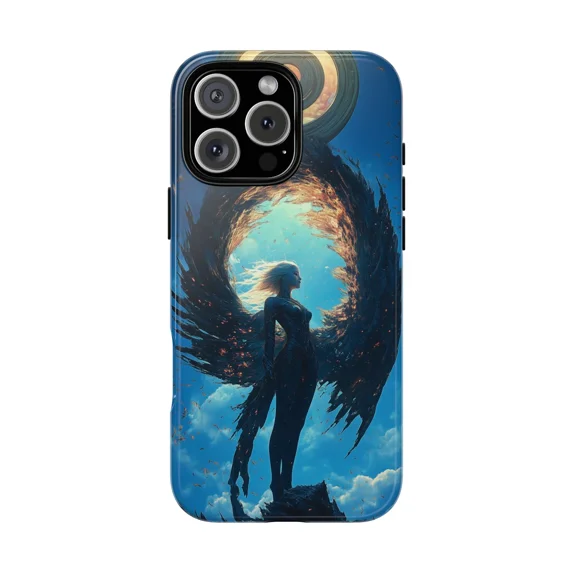 Valkyrie Girl Eternal Wings Fantasy Case for iPhone 17 through 11 Pro