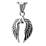Valkyrie Necklace 316L Stainless Steel Phoenix Pendant Norse Wings Womens Fantasy Forge Jewelry