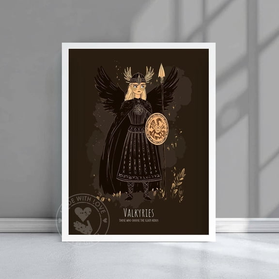 Valkyrie Norse Mythology Valhalla Home Decor, Unframed Poster