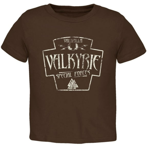 Valkyrie Valhalla Special Forces Retro Vintage Toddler T Shirt Brown 3T