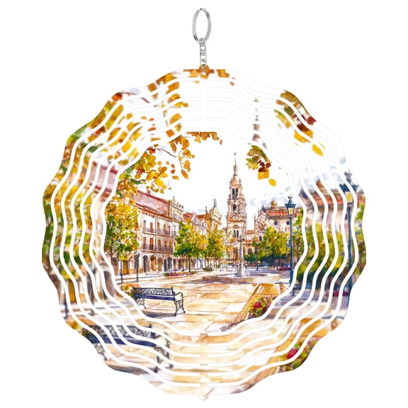 Valladolid Spain 3D Wind Spinner Stainless Steel Kinetic Yard Art Garden Decor Castile and Leon Travel Gift