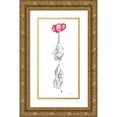 thumbnail image 1 of Valle, Aimee Del 11x18 Gold Ornate Wood Framed with Double Matting Museum Art Print Titled - Baby Elephant Love IV, 1 of 4
